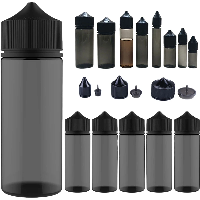 Juice Bottle Dropper - 5 uds 10/15/30/60/100/120ml botellas cuentagotas vacías