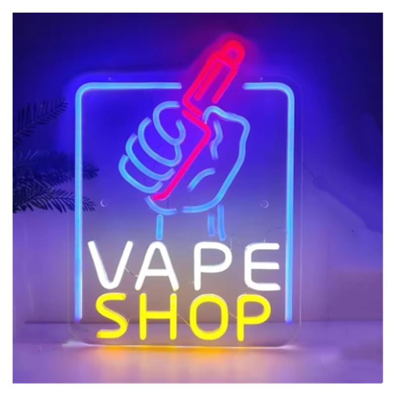 Vaping Store - Letrero de neón LED regulable con