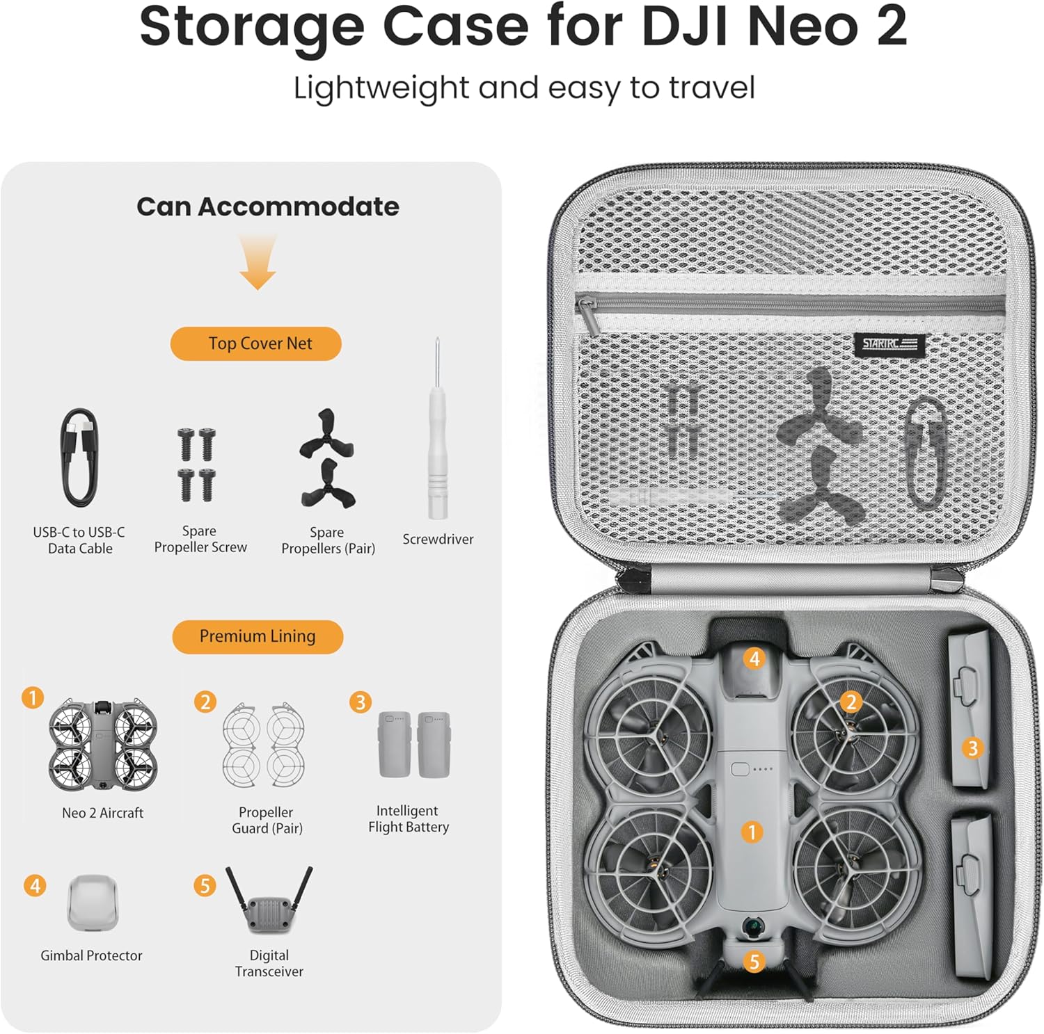STARTRC Neo 2 Bolso de hombro  - Battery Case Storage reseña y precio