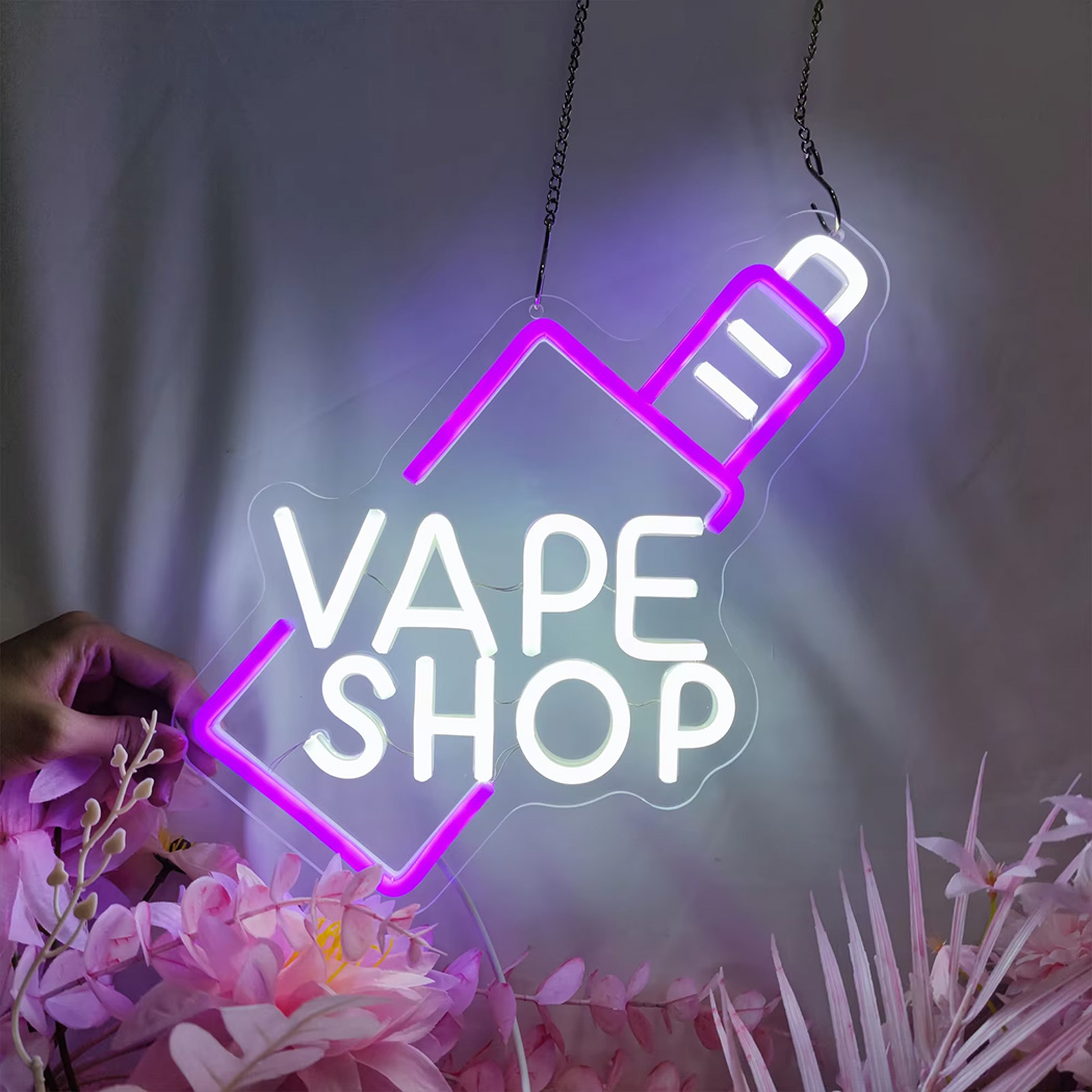 VAPE Shop-letrero de neón LED  - Vaping Shop reseña y precio