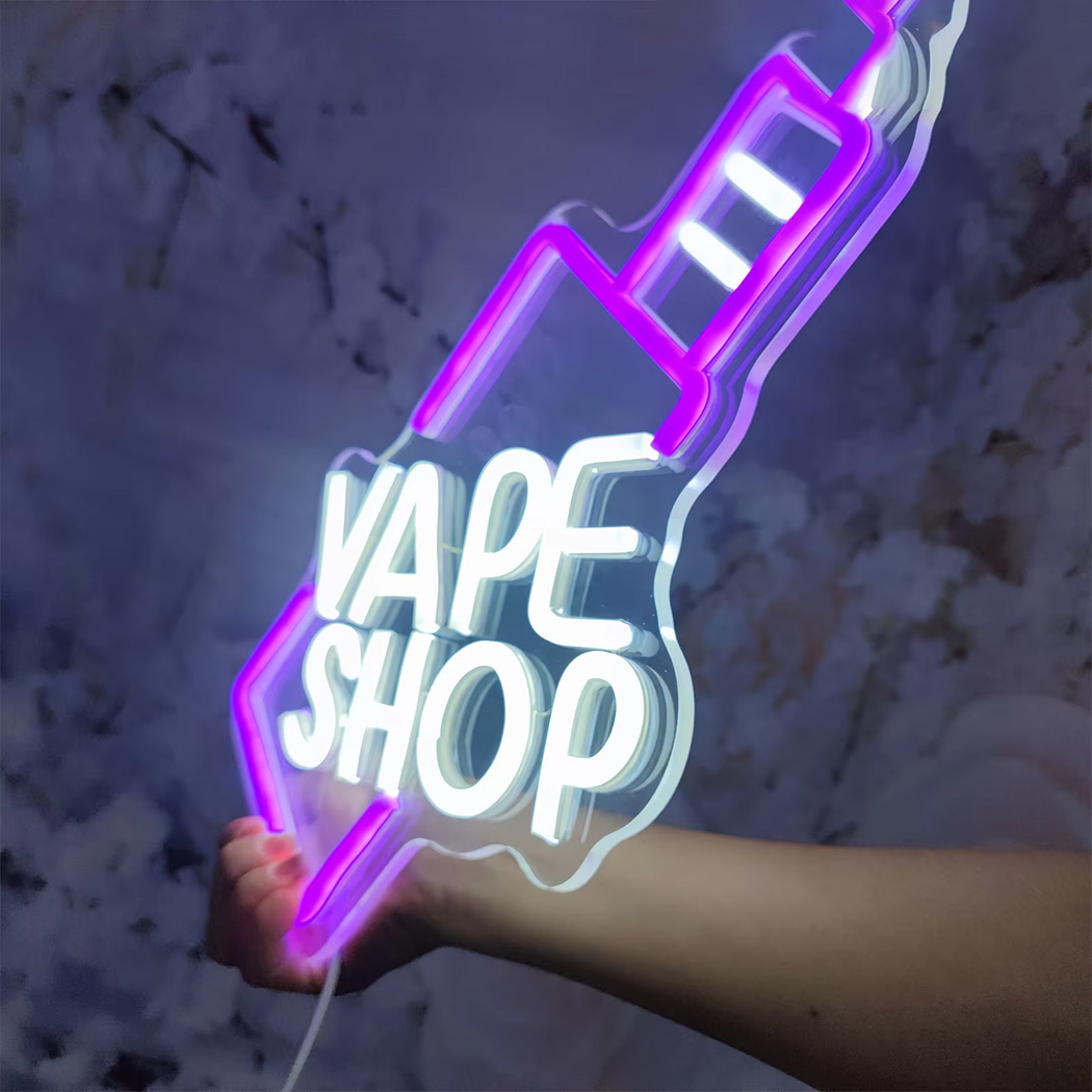 VAPE Shop-letrero de neón LED  - Vaping Shop reseña y precio