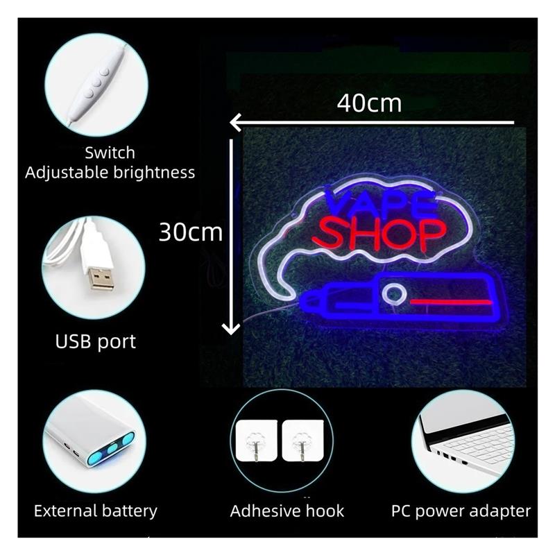 Letrero de Neón LED USB Regula - Vaping Shop reseña y precio