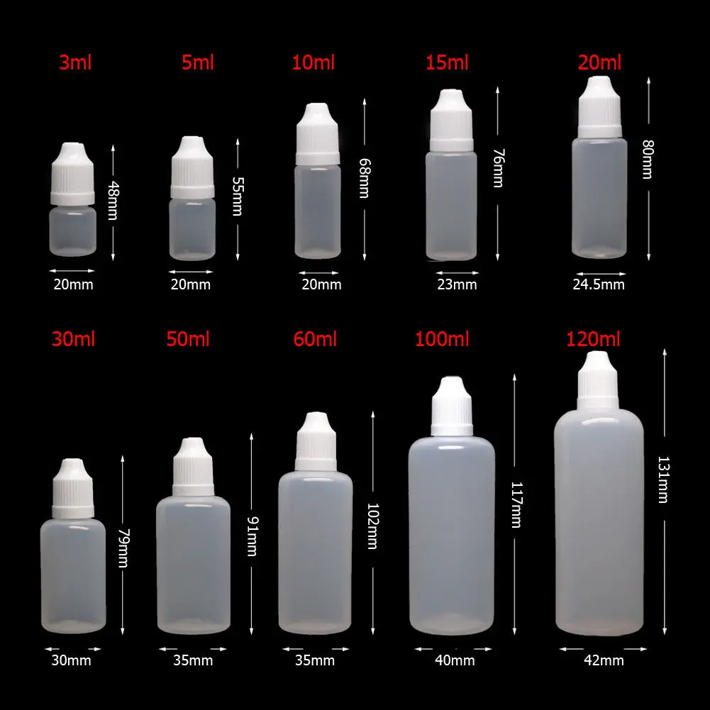 100 Uds 3/5/10/15/20/30/50/100 - Juice Bottle Dropper reseña y precio