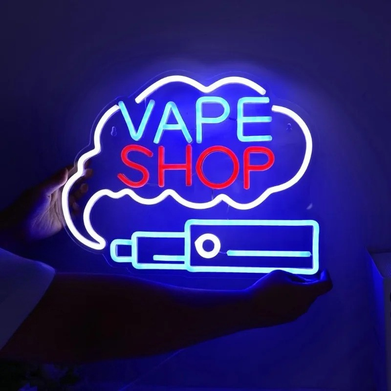Letrero de neón de humo LED VA - Vaping Store reseña y precio